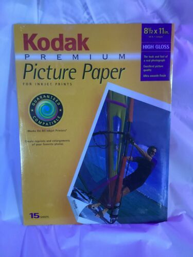 KODAK Premium Inkjet High Gloss Photo Paper 75 Sheets 8.5” x 11”  New Sealed