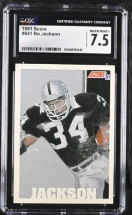 1991 Score Bo Jackson #641 CGC 7.5