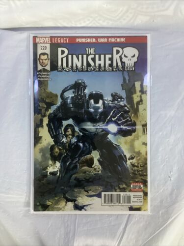 PUNISHER (as WAR MACHINE) #220 CLAYTON CRAIN COVER ART (2018, MARVEL COMICS) 9.6
