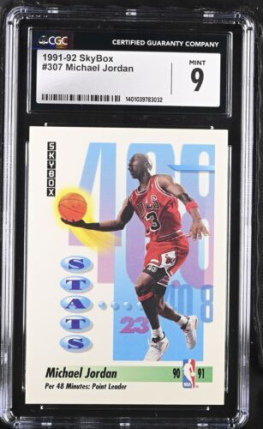1991 SkyBox Michael Jordan #307 CGC 9