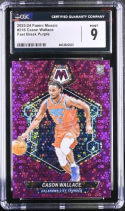 2023-24 Hoops Cason Wallace #252 Rookie Card (RC) Silver 163 /199 CGC 9 MINT