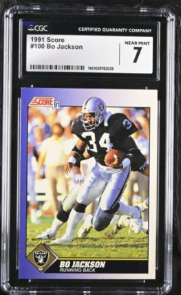 1991 Score Bo Jackson #100 CGC 7