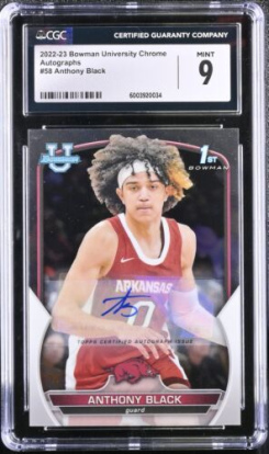 2022-23 University Chrome Anthony Black #58 Autographed CGC 9 MINT