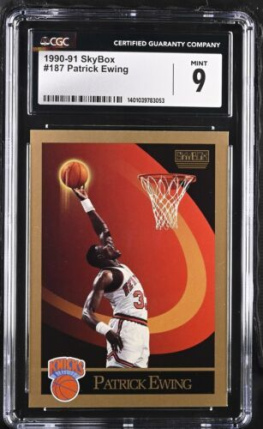 1990 SkyBox Patrick Ewing #187 CGC 9
