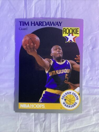 High Grade 1990-91 NBA Hoops #113 - Tim Hardaway RC- Golden State Warriors