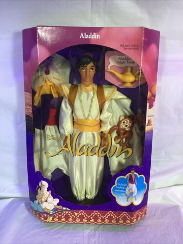 Disney's Aladdin Doll w/City Outfit Abu & Magic Lamp Mattel New In Box Unused!!!