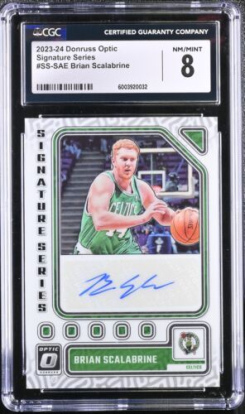 2023-24 Optic Brian Scalabrine (White Mamba) #SS-SAE Autographed CGC 8 NM/MINT