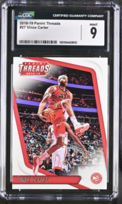 2018 Threads Vince Carter #27 CGC 9