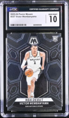 2023-24 Mosaic Victor Wembanyama #257 NBA Debut (RC) CGC 10