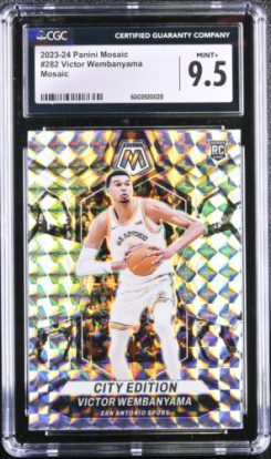 2023-24 Mosaic Victor Wembanyama #282 Parallel Rookie Insert CGC 9.5