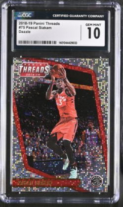 2018 Threads Pascal Siakam #75 CGC 10
