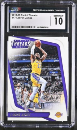 2018 Threads LeBron James #47 CGC 10 1st Year on LA Lakers
