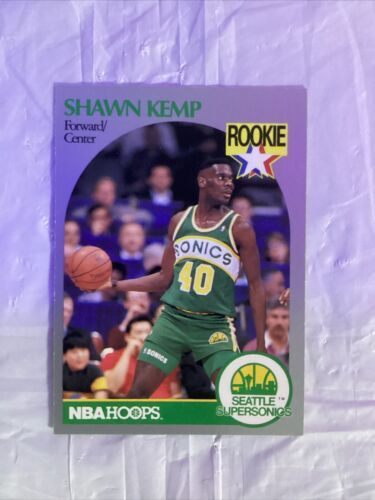 High Grade 1990 NBA Hoops Shawn Kemp Rookie Card RC #279 Seattle SuperSonics