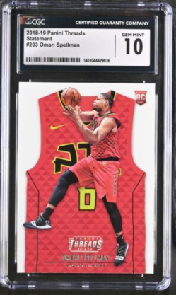 2018 Threads Omari Spellman #203 CGC 10