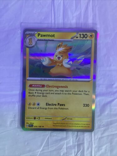 Pokemon Scarlet & Violet Holo Rare Near Mint Pawmot - 076/198 - DECK EXCLUSIVE