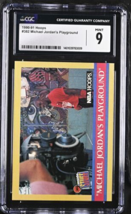 1990 Hoops Michael Jordan's Playground #382 CGC 9