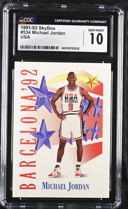 GEM MINT 10 - 1991 SkyBox Olympics Michael Jordan #534 - CGC