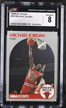 1990 Hoops Michael Jordan #65 CGC 8