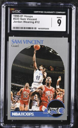 1990 Hoops Sam Vincent #223 CGC 9