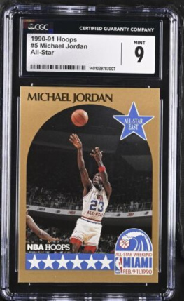 1990 Hoops Michael Jordan #5 CGC 9
