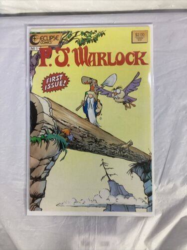 NM+ / MINT - GRADABLE - P.J. WARLOCK 1, 2 - Vintage Bill Schorr - Eclipse Comics