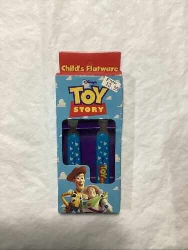 Vintage Toy Story Childs Flatware Disney Pixar Woody Buzz Lightyear NIB
